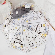 산리오 우산 초등학생 아동 자동 접이식 투명 포차코, Manual_A, 1개