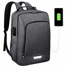 VBG VBIGER 17-inch Laptop Backpack for Men Travel Laptop Backpack Slim 17 inch Security Business Backpack with Lock and, 단일상품