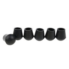 삼각형 의자 목발을위한 6pcs 고무 팁 지팡이 걷는 지팡이 의자 7/8 인치, 블랙