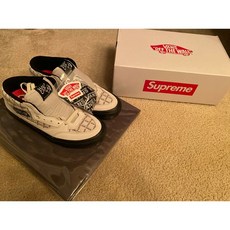 [해외]남자명품신발스니커즈 SUPREME VANS HALF CAB “GRID” WHITE SIZE 9 FW20 IN HAND SHIPS FAST