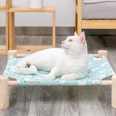 데코와바 강아지 고양이 해먹 애견침대, 네이비고양이
