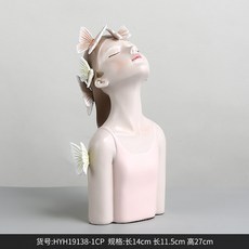 해외 미노 판타지 동화 손으로 그린 수지 나비 소녀 장식품 패니 걸스 룸, 옵션02