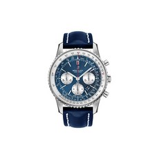 Aurora 블루 브라 이틀 링 네비 타이머 1 B01 크로노 그래프 46mm 시계 AB0127211C1X1
