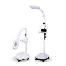 업소용 LED 스탠드 미용 시술 색온도 조절 램프 조명, 4열 램프 54W 업그레이드(바퀴없음)