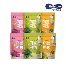 베베쿡 처음먹는 더블떡뻥 3종 고구마 단호박 시금치 6개 택1, 고구마 2개_단호박2개_시금치 2개/총6개