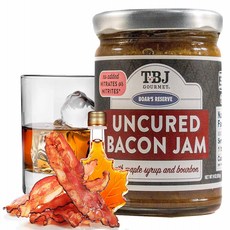 1 Jar Maple Bourbon TBJ Gourmet Maple Bourbon Bacon Jam - Original Recipe Bacon Spread - Uses Real