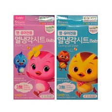 엄마까투리 냉각시트 1봉(2매)x3 핑크 쿨패치, 단품
