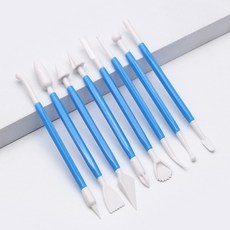 티케이마켓 클레이 점토 도구세트 8개입 점토칼, 옐로우