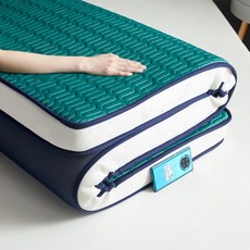 찹살떡매트리스 기절포그니트토퍼 미니멀룸양면토퍼, 그린 (두께 6cm)_90x200cm