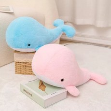 우영우 고래인형 쿠션 블루 핑크