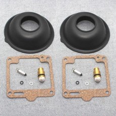야마하 Virago XV1100 XV750 XV S 플런저 다이어프램 플로팅 니들 켓 용 기화기 수리 키트 부품, [02] 다크 그레이, 한개옵션1