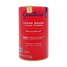 E Guittard 코코아 파우더 무가당 루즈 레드 더치 프로세스 코코아 226.8g(, 227g, 1개입, 1개