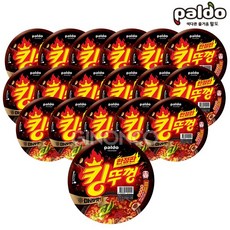 밴드증정 지노앤코 팔도 킹뚜껑 마라맛 115g 한정판 탕비실 야식 매운라면, 18개