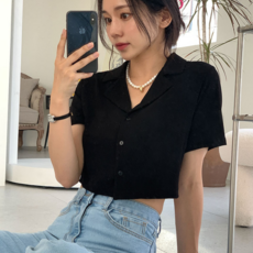 비엔스이레크롭블라우스