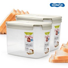 코멕스 토스트하기 편리한 식빵보관용기 3.6L x 2개, 없음