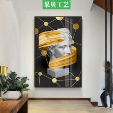 위파인더 호사스러운 영웅본색 장식화 이후 현대 현관 복도 끝 벽화 북유럽풍 거실 배경벽걸이, 에이 비 씨 디이