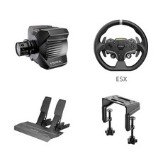 MOZA R3 레이싱 휠 및 페달 Xbox 및 PC용, 1개, R3+ESX 휠+SRP-Lite 듀얼 페달