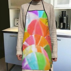 캔디 패턴 주방 앞치마 저녁 파티 요리 베이킹 방수 패브릭 인쇄, A.50x75cm, 1개