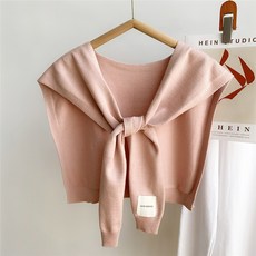어깨 숄 레이어드용 니트 페이크 가디건