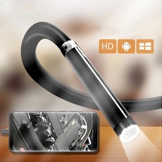 배관 산업용 내시경 카메 USB HD 960P IOS 내시경 카메라 방수 검사 보어스코프 유선 카메라 아이폰 아이패드와 직접 연결 8mm, 없음, 10m+Rigid Cable