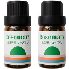 1+1 천연 유기농 아로마오일 에센셜오일, 유기농 로즈마리오일, 5ml, 2개