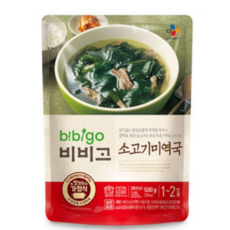 비비고 소고기 미역국, 500g, 17개