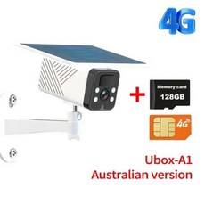 태양광CCTV PEGATAH 태양광 4G IP 카메라 야외 1080P 비디오 감시 불릿 카메라 PIR 모션 알람 컬러 야간 투시경 카메라 UBOX 앱, 없음, 6) 128G Camera(Australi - ubox