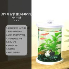 알비노구피 희귀열대어 어항꾸미기 블루벨벳새우 하프문베타, H_쉐브론 보드 원형 실린더 패키지