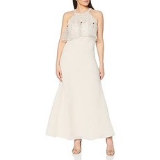 Dorothy Perkins 여성용 나디아 장식 콜드 숄더 맥시 드레스 파티 핑크 (블러쉬 155) (크기 : 10), 단일옵션