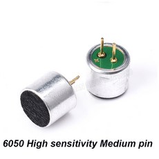 5PCS Mi 헤드 6050 6*5mm 7*9 6*2.2 콘덴서 일렉 트릿 마이크 4013 SMD 52DB 픽업 핀 포함/미포함/마이크, 05 6050 centre pin, 1개