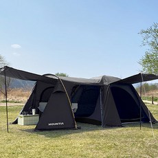 마운티아 포레스트 돔텐트 6-7인용/거실형 텐트 캠핑 블랙