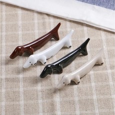잭포트 강아지 수저받침 4종 세트, 혼합색상, 1세트 혼합 색상, 1세트