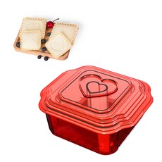 샌드위치 커터 아침 식빵 커팅 몰드 DIY 디저트 만들기 도구, 붉은색, 1개