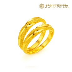 24k 여자 순금 쌍가락지 반지 민자샌딩 11.25g 디자인 금반지