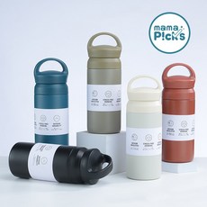 마마픽스 심플 스텐 텀블러 보온 보냉병, 350ml, D텀블러-블랙, 1개