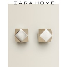 문고리 ZaraHome은색 금속 입방체 손잡이(2세트)48237555808