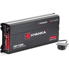 HYANKA CDP1200D 1채널 클래스 D 카 오디오 서브우퍼 베이스 부스트 포함 1200W RMS 고출력 124 Ohm 안정적 낮은 （ RCA ） 레벨 입력 MOSFET, 1개