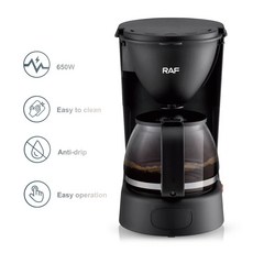 드립 커피 머신 전기 퍼콜라토 포트 필터 드루펠렌 브루웬 핫 브루어 Gekookte Koffie Waterkoker, [01] Black-EU Plug
