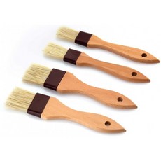 LUTER 2.5cm 3.8cm 4 파이 브러쉬 브러쉬 에 핸들 에 단단한 나무 천연 멧돼지 털 용 바베큐 라 마리네드