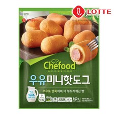 [롯데푸드] 라퀴진 우유미니핫도그 500g (25개입), 4개