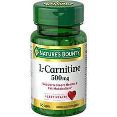 네이처스 바운티 L Carnitine 엘카르니틴 L카르니틴 타르트레이트 아미노산 30정, 1개