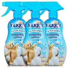 스너글 섬유탈취제 허거블 코튼, 470ml, 3개