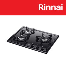 린나이 2구/3구/4구 빌트인 가스레인지 쿡탑 렌지 모음, 560x430mm, LPG, 3구_블랙(전지식)_3317