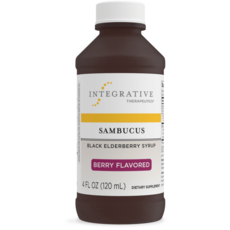 Integrative Therapeutics 인테그라티브 Sambucus Black Elderberry Syrup - Berry Flavored 4 oz LIQUID, 1개, 120ml
