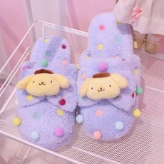 마이멜로디 시나모롤 폼폼 털슬리퍼 폼폼푸린 캐릭터 털실내화