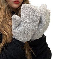 핑크솜털장갑