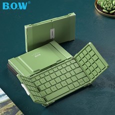 bow 아이패드 테블릿 블루투스 접이식 키보드 마우스 세트, 핑크, 세트옵션