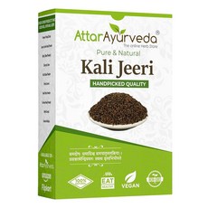 Attar Ayurveda 오리지널 Kali Jeeri 100% 천연 화학 물질 또는 방부제 없음 바로 사용 가능 블랙 커민 센트라테럼 안텔민티쿰 100g