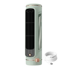 소형 충전식 데스크탑 선풍기 USB 에어컨 침실용 AC 자동차 3 단 속도, 3) Light Green
