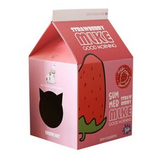 미토 고양이 밀크 하우스 스크래쳐, 딸기맛우유, 1개
